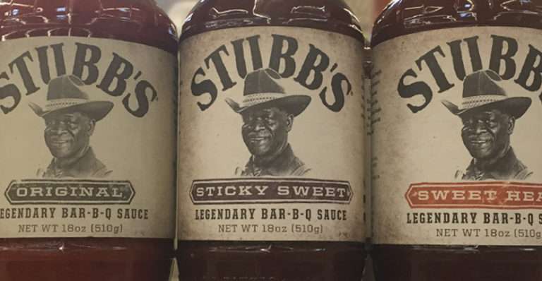 The product packaging for Stubb's brand bbq sauces