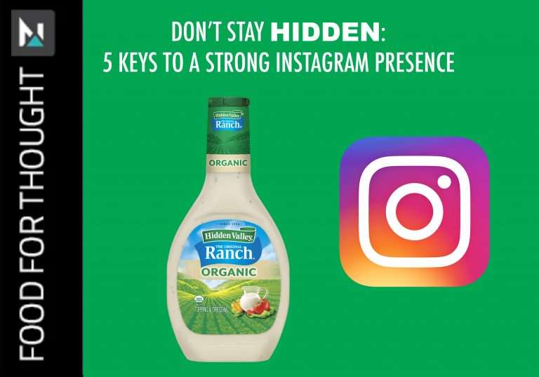 Dont Stay Hidden salad dressing bottle next to instagram logo